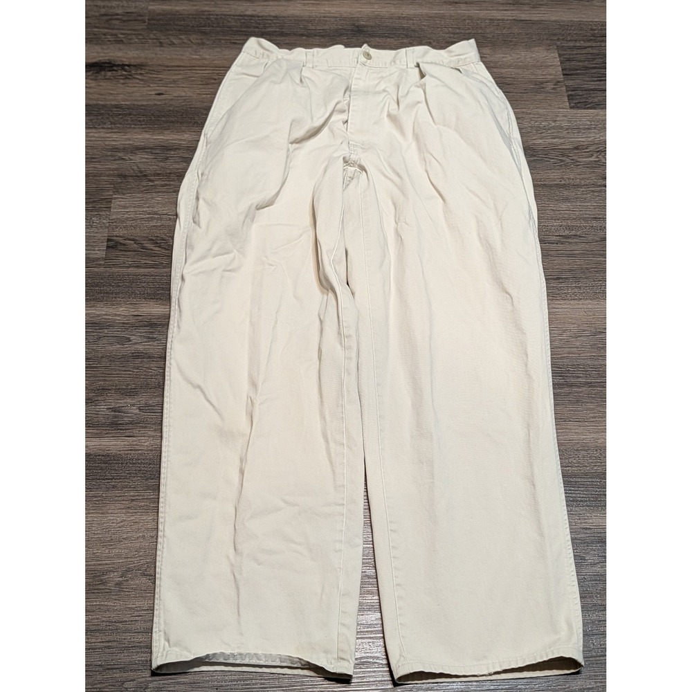 Polo Ralph Lauren Pleated Chino Pants Mens 30x29 Khaki Made in USA Vintage 90s